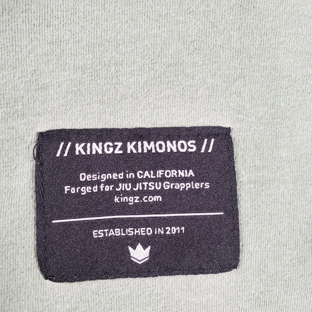 Kingz MMXI Long Sleeve T-Shirt Green Premium Wear Made in USA Size‎ Medium BJJ - Picture 10 of 15